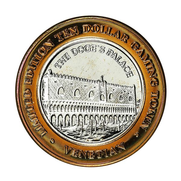 .999 Silver The Venetian Las Vegas Nevada $10 Casino Limited Edition Gaming Token