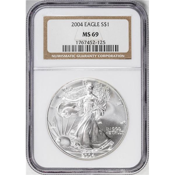 2004 American Silver Eagle Coin NGC MS69