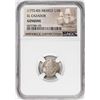 Image 1 : El Cazador Shipwreck (1772-83) Mexico 1/2 Real Silver Coin NGC Genuine w/ Story Card