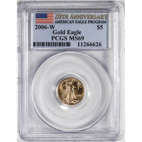 2006-W $5 Burnished American Gold Eagle Coin PCGS MS69