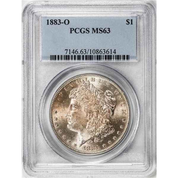1883-O $1 Morgan Silver Dollar Coin PCGS MS63 Nice Toning