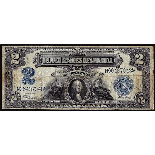 1899 $2 Mini-Porthole Silver Certificate Note