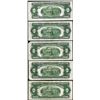 Image 2 : Lot of (5) 1928G $2 Legal Tender Notes