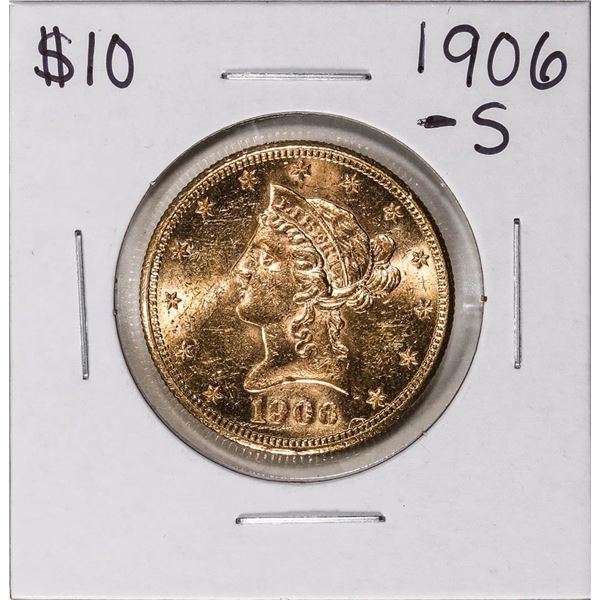 1906-S $10 Liberty Head Eagle Gold Coin