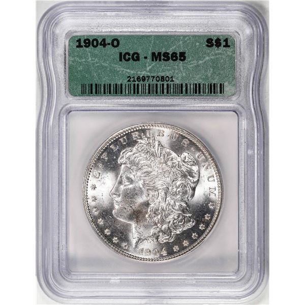 1904-O $1 Morgan Silver Dollar Coin ICG MS65
