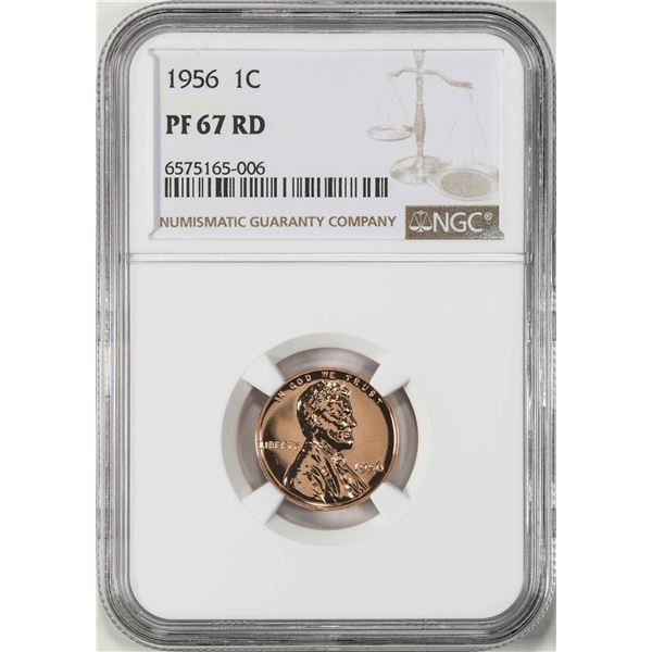 1956 Proof Lincoln Wheat Cent Coin NGC PF67RD