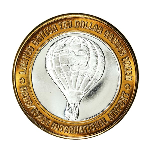 .999 Silver Reno Tahoe International Airport $10 Casino Limited Edition Gaming Token