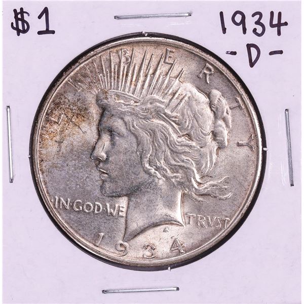 1934-D $1 Peace Silver Dollar Coin
