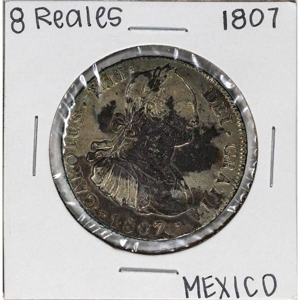 1807 Mo PJ Mexico 8 Reales Silver Coin