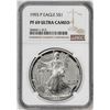 Image 1 : 1993-P $1 Proof American Silver Eagle Coin NGC PF69 Ultra Cameo