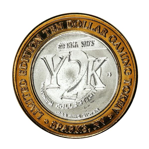.999 Silver Sierra Sid's Sparks, NV $10 Limited Edition Casino Gaming Token