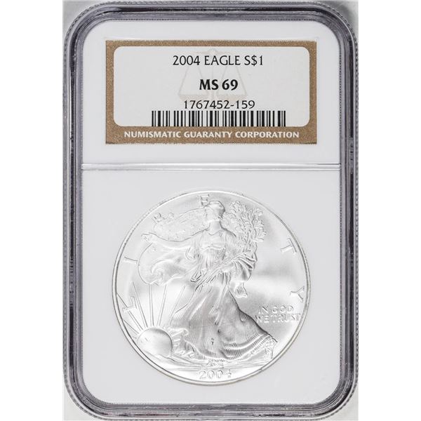 2004 American Silver Eagle Coin NGC MS69