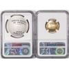 Image 2 : Set of 2014 Baseball HOF WS Cubs and $1 Silver & $5 Gold Coins NGC PF70 Ultra Cameo
