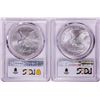 Image 2 : Lot of 2021-(S) & (W) Type 2 $1 American Silver Eagle Coins PCGS MS69 First Strike