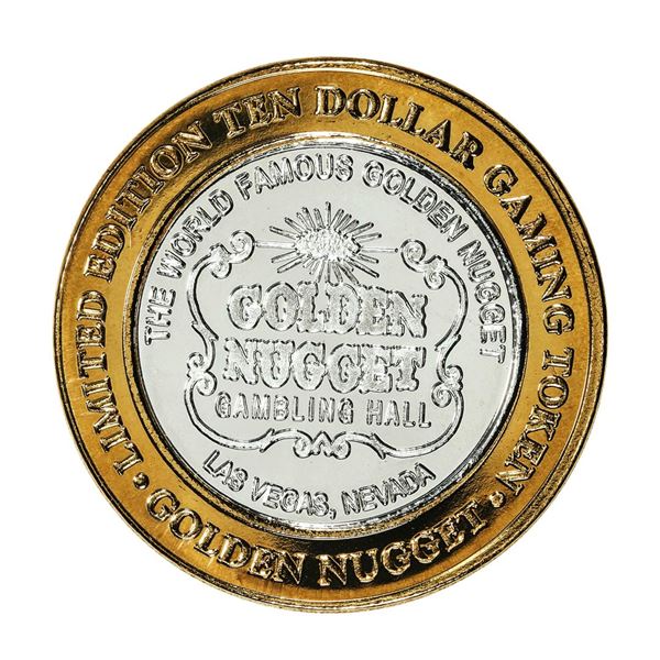 .999 Silver Golden Nugget Las Vegas, Nevada $10 Casino Limited Edition Gaming Token