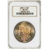 Image 1 : 1881-S $1 Morgan Silver Dollar Coin NGC MS64 Amazing Toning