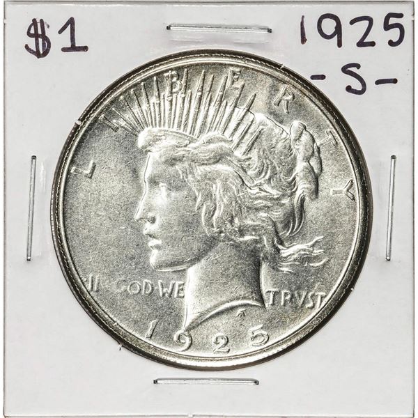 1925-S $1 Peace Silver Dollar Coin