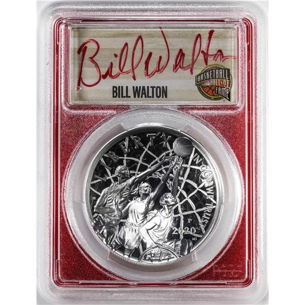 2020-P $1 Basketball HOF Silver Dollar Coin PCGS PR70DCAM Bill Walton Signature FDOI