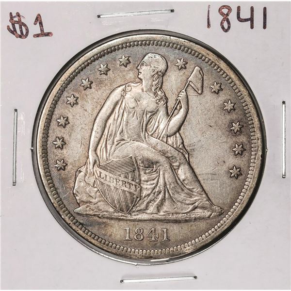 1841 $1 Seated Liberty Silver Dollar Coin