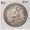 Image 1 : 1841 $1 Seated Liberty Silver Dollar Coin