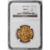 Image 1 : 1897 $10 Liberty Head Eagle Gold Coin NGC MS61