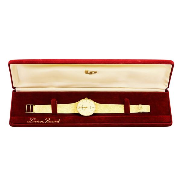 Lucien Piccard 14K Gold Quartz Wristwatch with Box