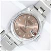 Image 1 : Rolex Ladies Stainless Steel Salmon Datejust Wristwatch