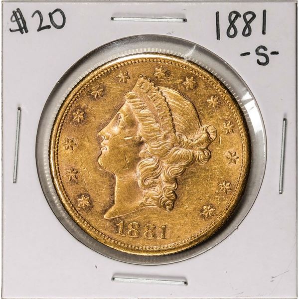 1881-S $20 Liberty Head Double Eagle Gold Coin