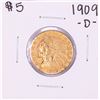 1909-D $5 Indian Head Half Eagle Gold Coin