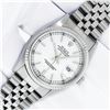 Image 2 : Rolex Men's Stainless Steel White Index Datejust Watch