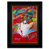 Image 1 : Peter Max "Blushing Beauty" Original Mixed Media on Paper