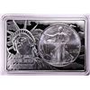 1996 $1 American Silver Eagle Coin & 2oz Silver Bar Set