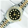 Image 2 : Rolex Ladies Two Tone Black Diamond Datejust Wristwatch