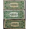 Image 2 : Lot of (3) 1935A $1 Hawaii WWII Emergency Issue Silver Certificate Notes