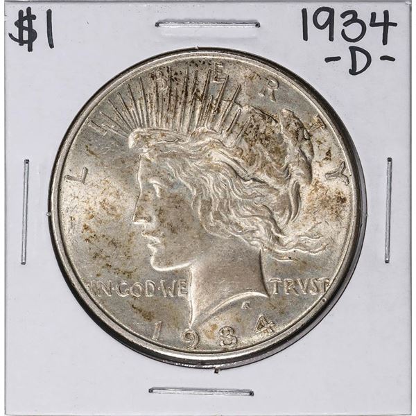 1934-D $1 Peace Silver Dollar Coin