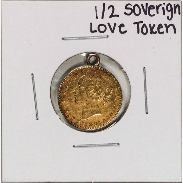 No Date 1/2 Sovereign Gold Love Token Coin - MIY