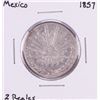 1857 Mexico 2 Reales Silver Coin