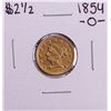 Image 1 : 1854-O $2 1/2 Liberty Head Quarter Eagle Gold Coin