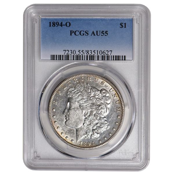 1894-O $1 Morgan Silver Dollar PCGS AU55