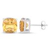 Image 2 : Plated Rhodium 5.80ctw Citrine Earrings