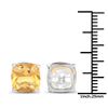 Image 3 : Plated Rhodium 5.80ctw Citrine Earrings