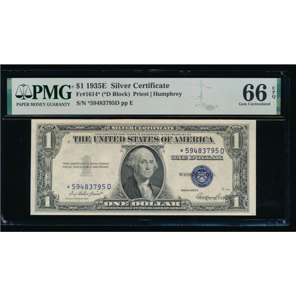 1935E $1 STAR Silver Certificate PMG 66EPQ