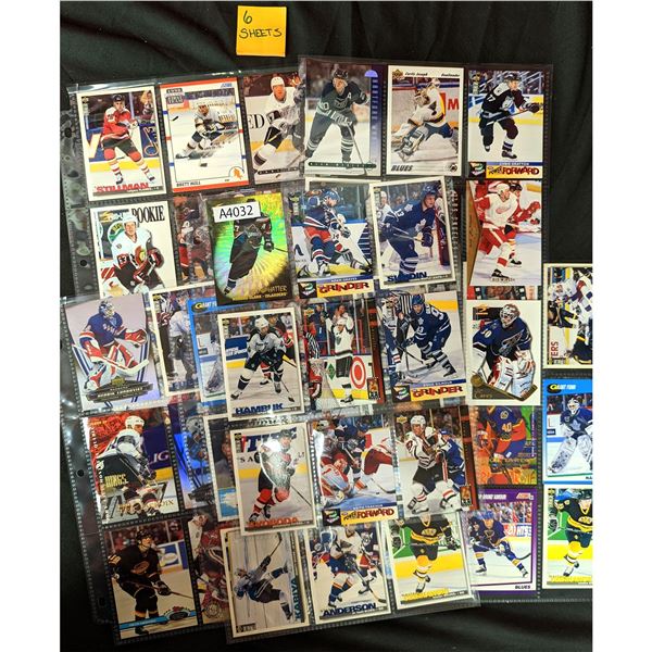 Mixed Hockey Cards, 6 sheets (A4032)
