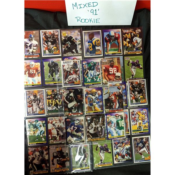 Mixed 1991 Football Rookie Cards (A4007)