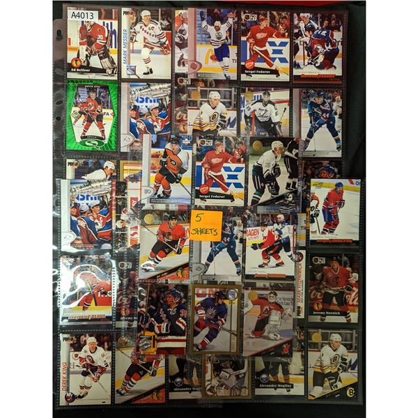 Mixed Hockey Cards, 5 sheets (A4013)