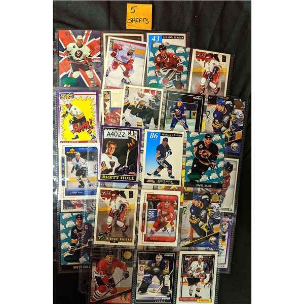 Mixed Hockey Cards, 5 sheets (A4022)
