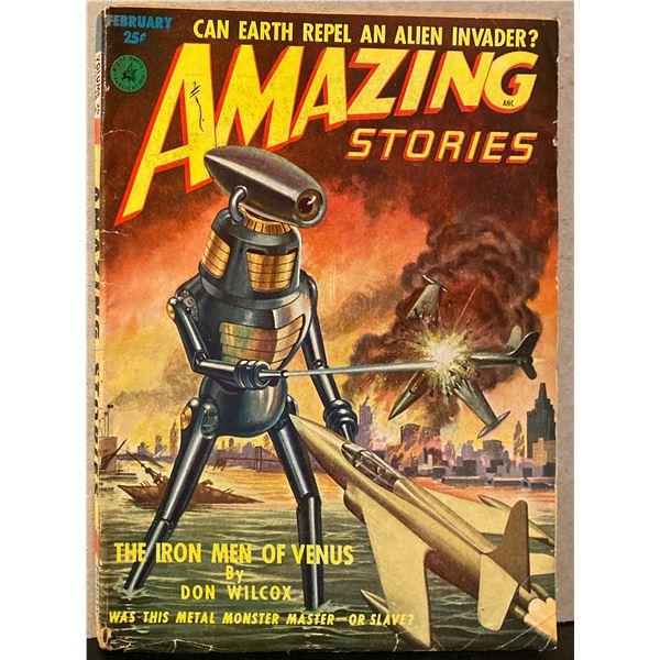 Amazing Stories February 1952 original vintage Pulp