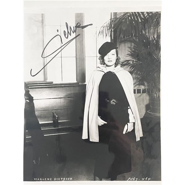 Marlene Dietrich signed photo