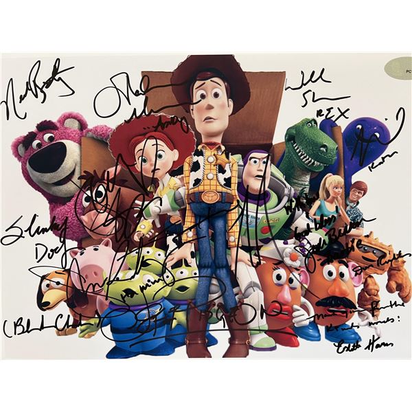 Toy Story cast signed movie photo