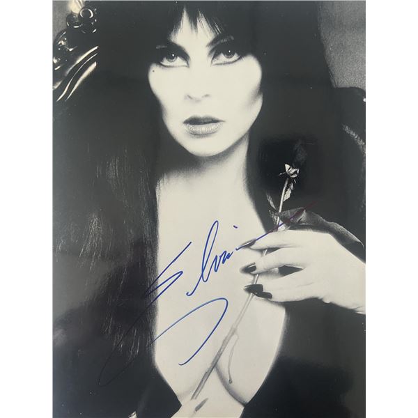 Elvira signed mini poster